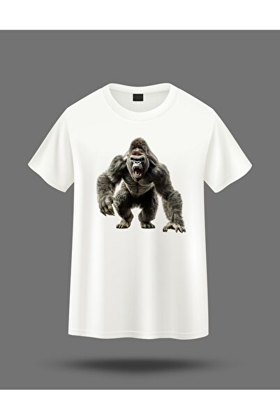 karaoğlu تي شيرت أجراسيف سينيرلي غوريلا مطبوع