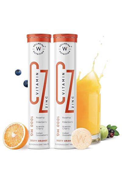 Wellbeing Nutrition Vitamin C and Zinc, Natural Immunity Booster, 32 Tablets ...