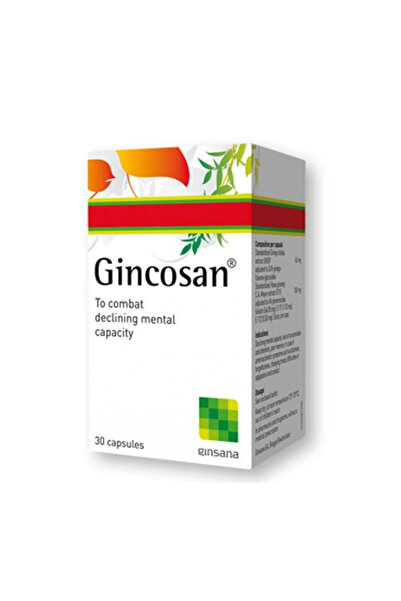 GİNCOSAN كبسولات تُستخدم لتحسين الأداء العقلي ودعم الوظائف الإدراكية، 30 كبسولة