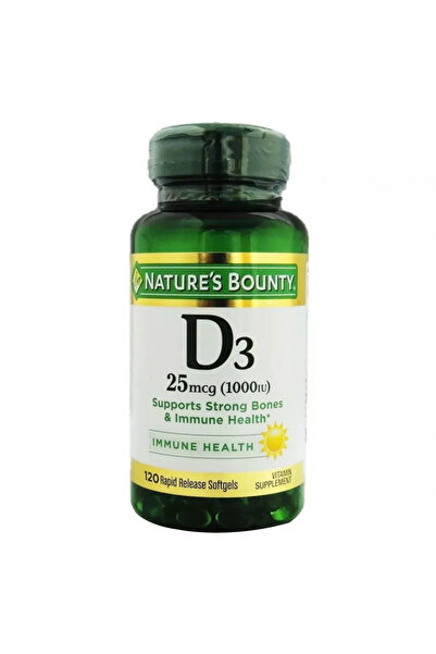 Nature's Bounty فيتامين د، 1000 وحدة دولية، كبسولات هلامية سريعة، 120 كبسولة