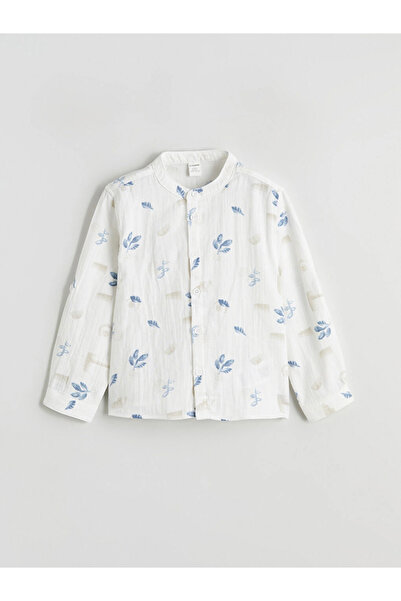 LC Waikiki قميص LCW للأطفال ذو ياقة هاكيوم وأكمام طويلة للأولاد