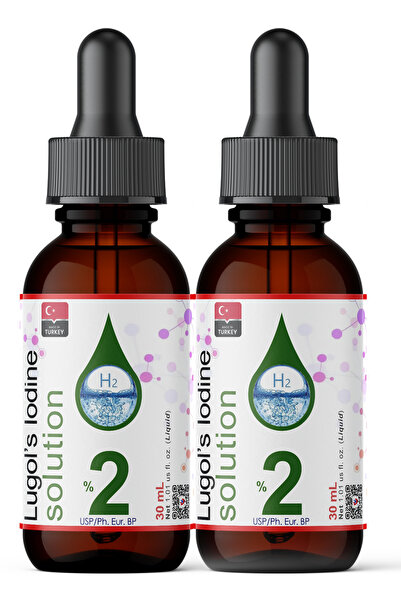 Dolar Kimya محلول لوجول 2% |   2×30 مل |   زجاجة بقطارة زجاجية (ليوجول بدرجة ...