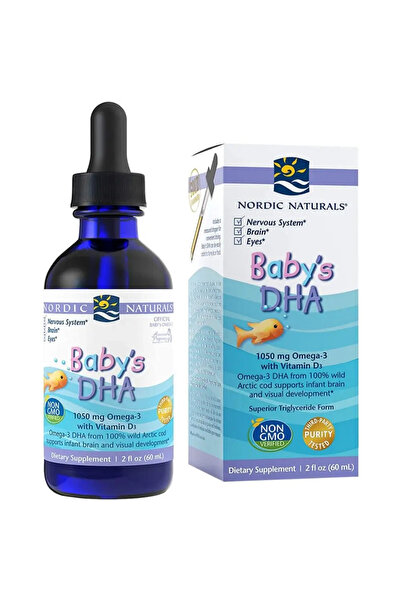 Nordic Naturals دي إتش إيه للأطفال مع فيتامين د3 للرضع 60 مل