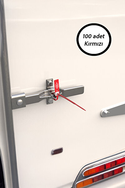 Gökerplast GP412-L - Ultra Dayanımlı Plastik Kayış Güvenlik Mührü Kırmızı - 4...