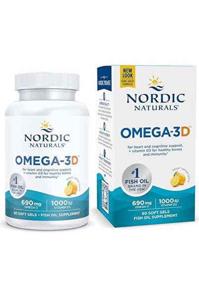 Nordic ناتشورالز أوميغا-3D، 60 قرصًا