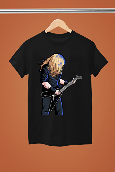 MAGORS تيشيرت روك قطني مطبوع بأكمام قصيرة من ديف موستين