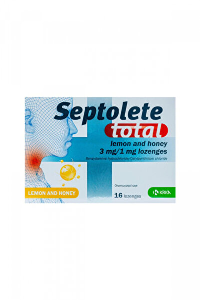 SEPTOLETE 3/1 ملغ معينات، 16 قطعة بنكهة العسل والليمون