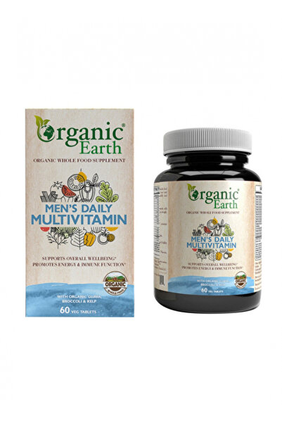 ORGANIC EARTH كبسولات الفيتامينات المتعددة اليومية للرجال، 60 كبسولة