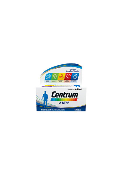 Centrum أقراص فيتامينات متعددة للرجال من النوع أ تحتوي على الزنك، عبوة من 60 قرصًا