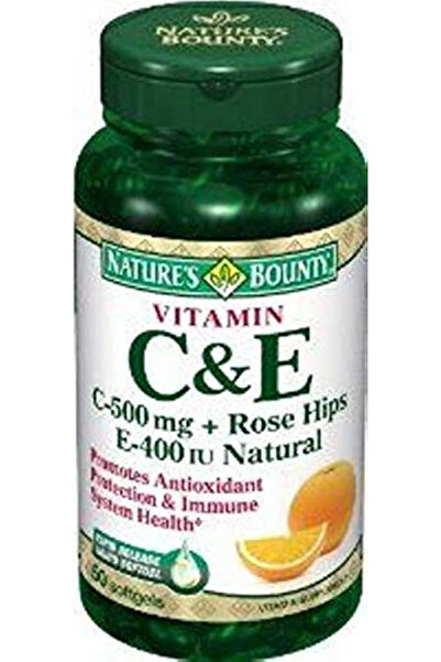 Nature's Bounty - Vitamin C& E, C-500Mg and 400Iu with Natural Rose Hips