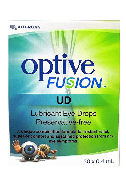 OPTIVE قطرات العين فيوجن يو دي توفر الراحة للعين الجافة، 30 × 0.4 مل