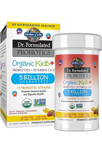 GARDEN OF LIFE بروبيوتيك عضوي للأطفال من دكتور فورميوليتد، بروبيوتيك + فيتامي...