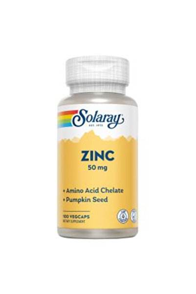 Solaray كبسولات نباتية من الزنك ٥٠ ملغ، ١٠٠ كبسولة