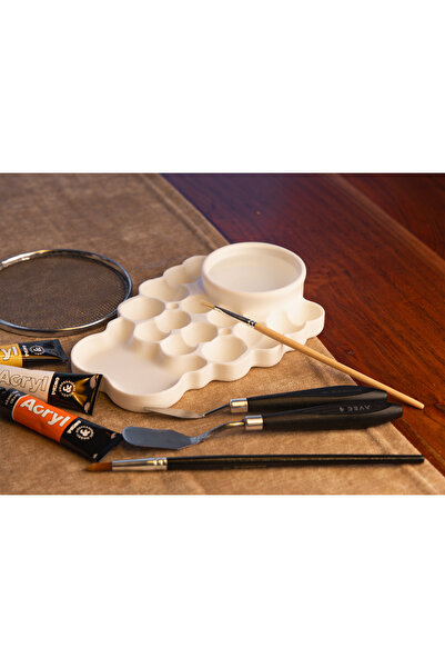 Artzone Paleta multifuncțională - Potrivită pentru vopsea acrilică și ulei - 13x20cm