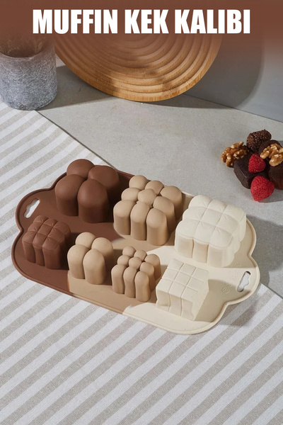 CMT Bubble & Cube Shape Mini Silicone Muffin Cake Mold