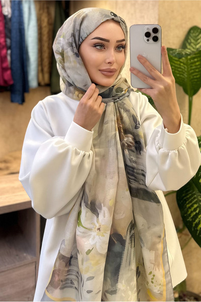 CUOCA LOUNGE Pastel Çiçek Desenli Soft Pamuk Şal