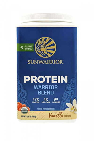 Sunwarrior مسحوق بروتين الفانيليا من أورجانيك واريور بلند، 750 غرام