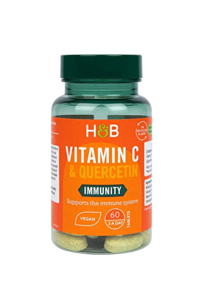 Holland & Barrett أقراص كيرسيتين بلس فيتامين سي لتقوية المناعة، عبوة من 60 قرصًا