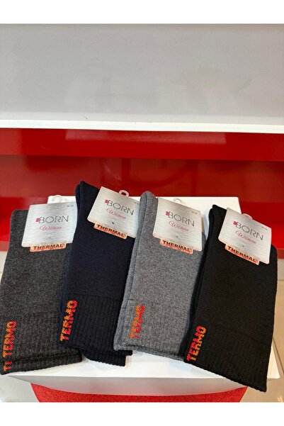 HİKMET 4 LÜ KADIN TERMO TERMAL SOĞUK GEÇİRMEZ PREMİUM KALİTE KIŞLIK BOT ÇORAP