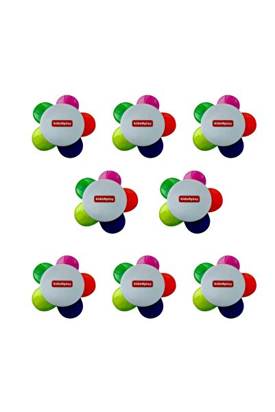 OEM Set 8 Mini carioca 10 cm, kidsNplay, 5 culori fluorescente, plastic, 03 ani+