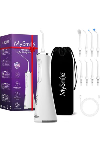 mysmile جهاز تنظيف الأسنان المائي اللاسلكي المتطور LP211