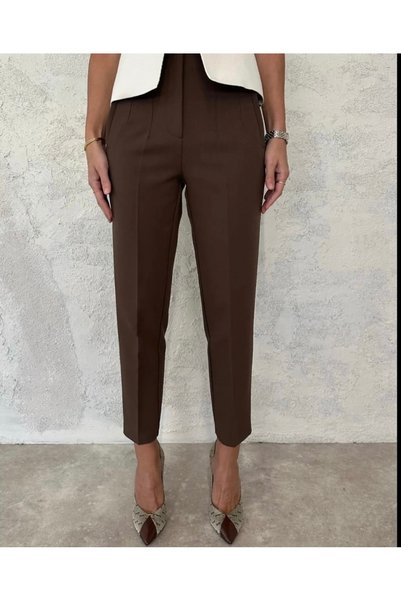 STİLSEN High Waist Karol Flatolu Fabric Pants