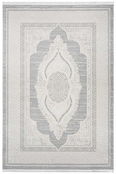 ANUTYA HOME Krem Gri 7105 Modern Desen Doğal Taban Tozumaz Salon Koridor Mutf...