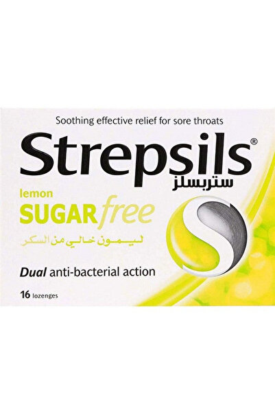 STREPSİLS Sugar-Free Lozenges Lemon, 16S