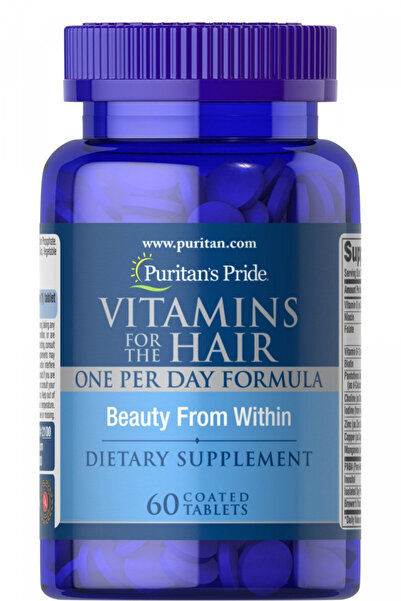 Puritan's Pride فيتامينات للشعر - 60 قرصًا مغلفًا