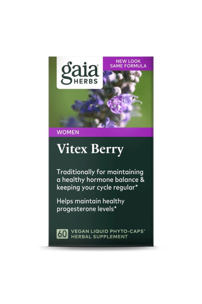 GAIA HERBS مكمل غذائي لدعم صحة المرأة من عشبة فيتكس بيري، 60 كبسولة