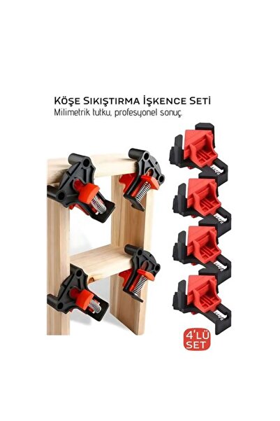 ModaCar 90 Derece Köşe Sıkıştırma İşkence Seti 4'lü - Köşe Tutucu Köşe Birleş...