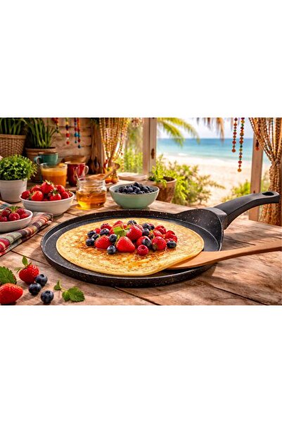 OMS Collection Biogranit Döküm Krep Tavası ( 3299 - 26 - Siyah )