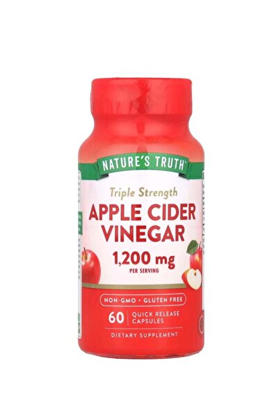 Nature's Truth خل التفاح ثلاثي القوة ١٢٠٠ ملغ، ٦٠ كبسولة سريعة الذوبان