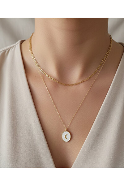 Ervalina قلادة هلال القمر المتعددة الأشكال العصرية