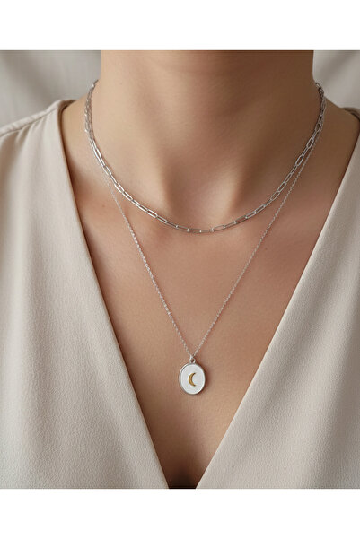 Ervalina قلادة هلال القمر المتعددة الأشكال العصرية