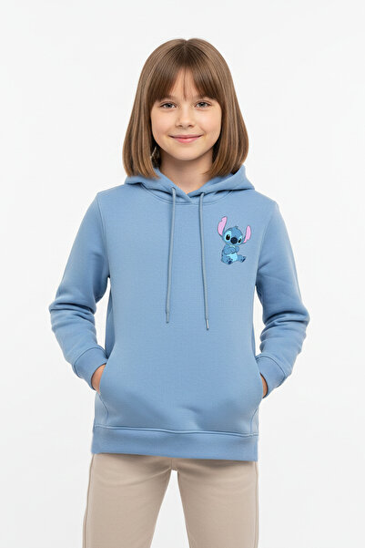 Vaxy Style سترة سويت شيرت للفتيات بشخصية ستيتش من الأمام والخلف مطبوع مبطن با...