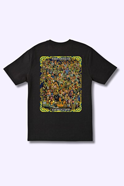 Marka FB - Sarı Lacivert Taraftar Tshirt - Taraftar Tshirt