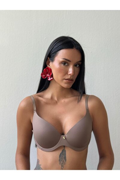 Cansoy Micro Fabric Unpadded Coffee Bra (705)