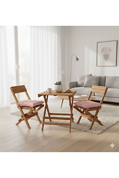 özkan ahşap Ahşap Masa Sandalye Ve Minder Seti