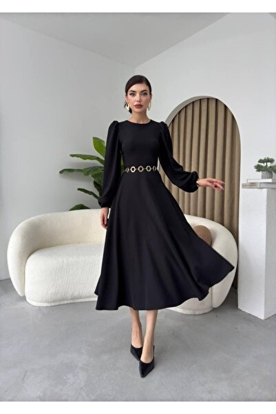 Zerenyus    Sali Balloon Sleeve Dress