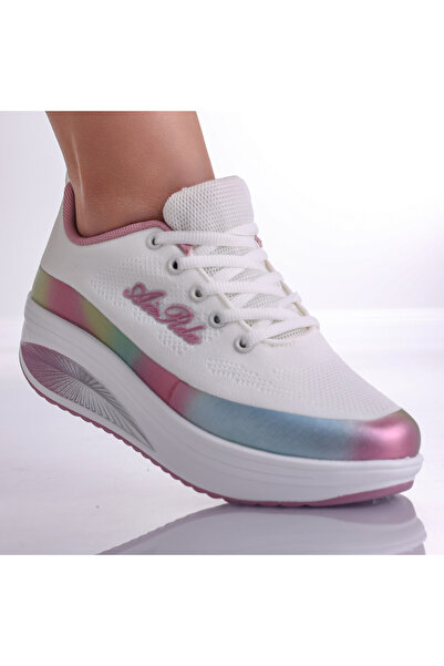 OEM Adidași de damă Riana, albi/roz, din material textil, mărimea 41