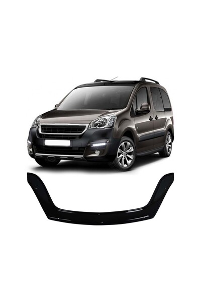 BRSPLAST Peugeot Partner Tepee Uyumlu 2009-2017 Abs Piano Black Kaput Rüzgarlığı