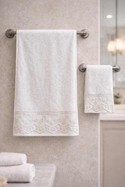 Özdilek 12'li Güpürlü Analı-Kızlı Havlu