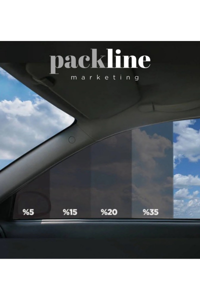 Packline Marketing %05 Koyu Ton Siyah Cam Filmi Ev - Araba - Balkon - Ofis 60cm x 6metre