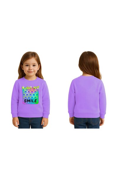 SEDİRLİ Unisex Smile cu imprimeu pentru copii Swae tricou 3 fire cu borduri