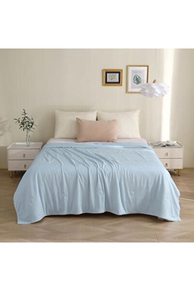 Melen بطانية إيغلو الباردة بتقنية تبريد مذهلة ومتينة - مقاس مزدوج - أزرق سماوي