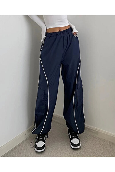 BALİNA Kargo Cep Şeritli Paraşüt Lacivert