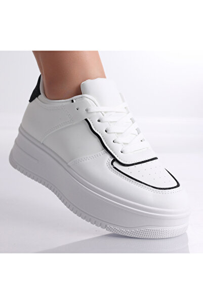 Botinelli Pantofi sport albi de damă, din piele, Yomna, 37