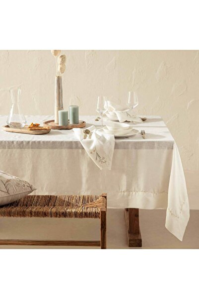 Chakra Fuscia Masa Örtüsü Ekru