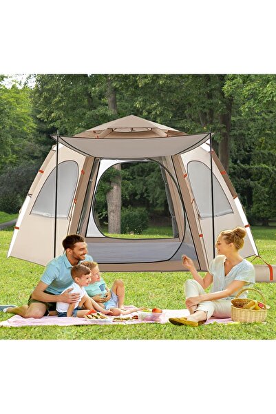 Generic Camping Tent for 6-8 Person | Instant Family Tent with Easy Setup